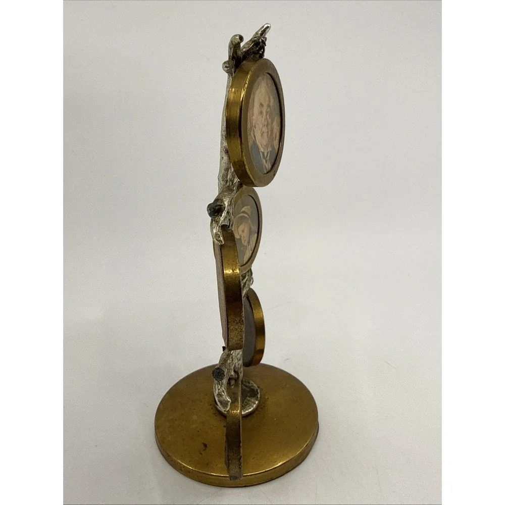 Vintage 1960s Photo Tree Stand  Gold Tone 6